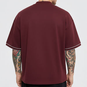 T-shirts pour hommes de haute qualité 100% coton, col rond, design uni, streetwear, manches courtes, imprimés, OEM ODM - Product Image 5