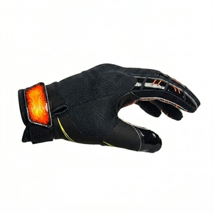 Gants de football américain à doigts entiers, impression par sublimation, polyester, antidérapants, unisexes, toutes saisons, fermeture auto-agrippante - Product Image 5