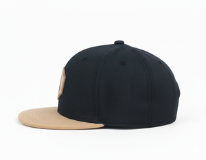 Gorra de Béisbol Urbana Moderna de 6 Paneles, Impermeable, 100% Algodón, de Alta Calidad, Negra y Marrón, con Parche Hexagonal en Contraste, Estilo Urbano - Product Image 5