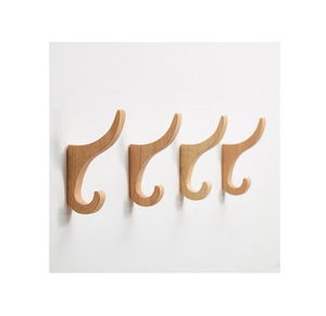 Custom Made Wood Rails With 5 Hooks For Home bedroom Behind The Door Clothes storage Hooks & Rails With Amazing price - Product Image 3