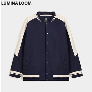 Chaqueta Varsity Personalizada al por Mayor para Hombre, de Primera Calidad, con Cierre Frontal, Tela de Forro Polar Ecológica, Diseño Universitario de Moda, Gran Venta - Product Image 1