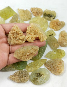 Hermoso Cabujón de Prehnita, Cabujón Druzy, Piedra Preciosa Suelta para la Fabricación de Joyas, Piedra Natural Hecha a Mano - Product Image 4