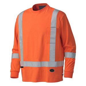 Camiseta de Seguridad Reflectante para Tráfico, Trabajo al Aire Libre, Manga Larga, Fluorescente, Alta Visibilidad, Transpirable, Tallas Grandes - Product Image 1