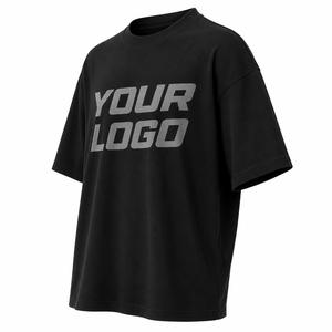 Camiseta Negra Extra Grande para Hombre con Logotipo Personalizado en la Parte Delantera, Cuello Redondo, Manga Corta, Estilo Casual, 100% Algodón Transpirable - Product Image 6