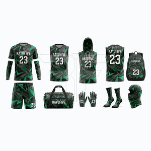 Uniformes de football 7V7 de haute qualité, réversibles, respirants, antibactériens, 100% polyester, design personnalisé, accessoires combinés, 260g - Product Image 4