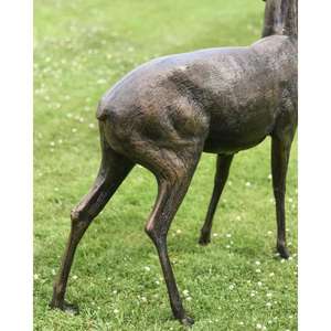 Estatua de Reno Hembra de Tamaño Real al por Mayor, Escultura de Cierva de Bronce Artesanal, Suministros para Eventos - Product Image 2