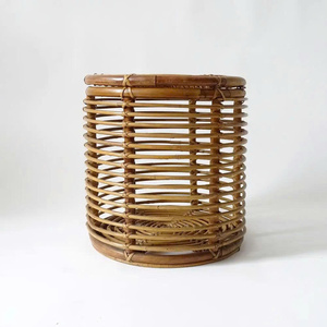 Attractive Handcrafted <b>Bamboo</b> Storage <b>Basket</b> Eco-Friendly Vintage Tabletop Installation <b>Laundry</b> Hamper Organizer Home Hotel - Product Image 1