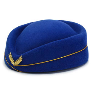 Béret en laine bleu marine avec ailes brodées d'or, chapeau d'uniforme formel pour services professionnels, unisexe adulte 56-58CM - Product Image 5