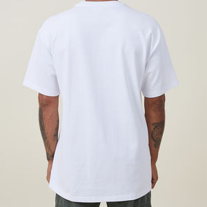 T-shirt décontracté respirant pour homme à col rond, coupe carrée, en toile polyester/coton anti-plis, vente en gros d'usine, personnalisable - Product Image 3
