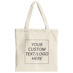 Custom Logo Printed Breathable <b>Canvas</b> <b>Tote</b> Bag 16oz 100% Cotton Heavy Duty Large Shopping Shoulder Bag - Product Image 1