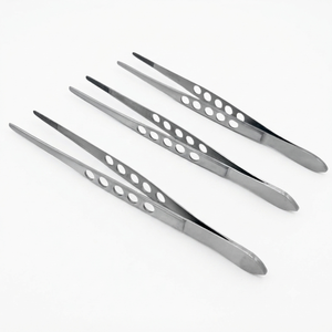 Pinzas Adson Brown Dentales con Orificios, Rectas, Quirúrgicas, Porta Agujas, Pinzas de Presión, Juego de Instrumentos de Acero Inoxidable con Certificación CE - Product Image 6