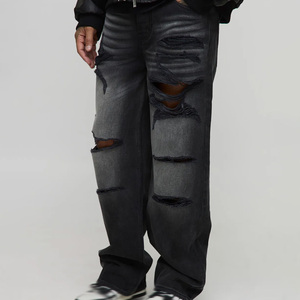 Jeans déchirés en gros, jeans délavés, jeans décontractés, jeans urbains, fournisseur de marques personnalisées, marché américain - Product Image 4