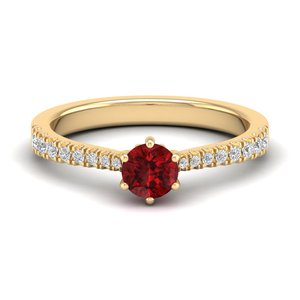 REYES High Quality <b>925</b> Sterling <b>Silver</b> GRA Certified Moissanite Wedding <b>Rings</b> Round Cut 0.5 Carat Garnet Gemstone Fine Jewelry - Product Image 6