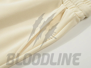 Bermuda pour homme BLOODLINE en tissu non tissé enduit PU 220g, taille mi-haute élastique, style décontracté avec poches - Product Image 6