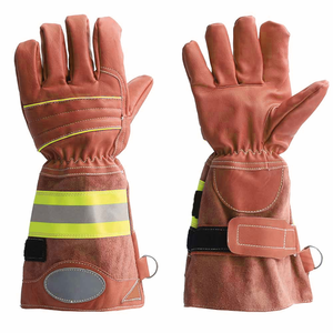 Gants de soudage TIG/MIG de 14 pouces en cuir de vachette jaune doublés de polaire, protection contre les éclaboussures de métal fondu, résistants à la chaleur - Product Image 4