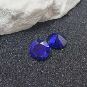 Zafiro natural redondo facetado, corte brillante, zafiro suelto en varios tamaños, gema azul para joyería al por mayor. - Product Image 4