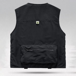 Gilet cargo en toile personnalisé, léger, respirant, sans manches, coupe-vent, sur mesure, style urbain - Product Image 3