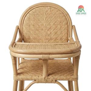 Silla Alta para Bebé Nhat Minh de Ratán, Respaldo Redondo, Estilo Tropical, Ecológica, para Uso en Interiores - Product Image 2