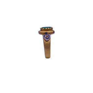 Wedding Wear 925 Sterling <b>Silver</b> Gold Plated Jewelry <b>Emerald</b> Diamond Gemstone Women Wear Classic <b>Ring</b> - Product Image 3