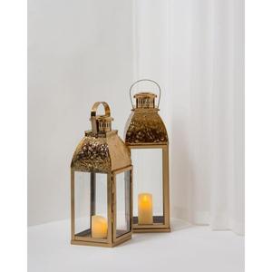 Creative Custom Designing Luxury Lanterns Metal <b>Candle</b> Holder Moroccan Style Gold Finish Heat Resistance Arabic Lantern <b>Gift</b> <b>Set</b> - Product Image 2
