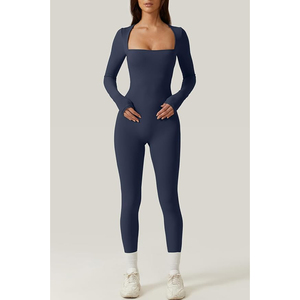 Nuevo Estilo Mono de Yoga con Espalda Descubierta para Mujer, Leggings de Gimnasio Transpirables, Elásticos, de Secado Rápido, Spandex/Nylon, 2 Piezas - Product Image 3
