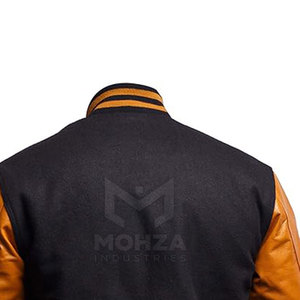 Chaqueta de Invierno para Hombre de Algodón/Cuero con Logotipo Personalizado al por Mayor, Transpirable, para Uso en Exteriores, con Cuello Alto y Logotipo Frontal - Product Image 2
