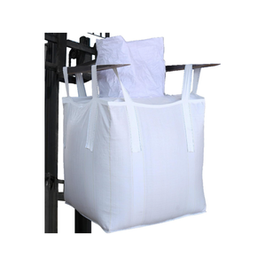 Sac Jumbo FIBC en PP tissé blanc robuste avec poignées à patch pour utilisation industrielle et expédition - Product Image 5