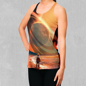 Camisetas sin mangas de diseño casual OEM con técnica de sublimación lavada, de buena calidad, hechas a medida, para mujer, transpirables, para verano. - Product Image 3