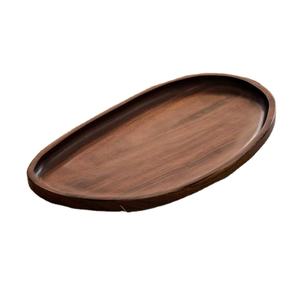 ถาดไม้ธรรมชาติบริสุทธิ์งานแฮนด์เมดแบบไม่ใช้แกะสลักเรียบง่ายสำหรับของขบเคี้ยวขนาดเล็กและอาหารเช้าจานที่ใช้งานได้ - Product Image 1