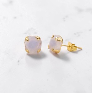 Trendy Raw Rainbow Moonstone Gold Electroplated <b>Studs</b> Earrings Jewelry - Wholesale Handmade <b>Studs</b> <b>for</b> <b>Men</b> and Women - Product Image 1