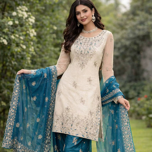Offre Spéciale Festive : Ensemble Salwar Kameez en Soie Premium Entièrement Cousu - Product Image 1