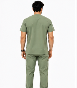Pantalon de travail médical pour homme, 2 pièces, durable, respirant, en spandex, pour infirmiers, médecins, hôpitaux. - Product Image 2