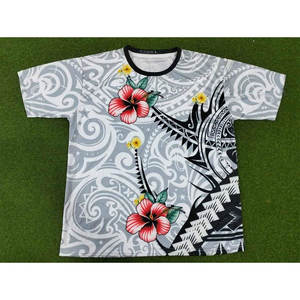 Chemises à imprimé personnalisé, design tribal polynésien, tenues décontractées de plage, chemise de style hawaïen - Product Image 2