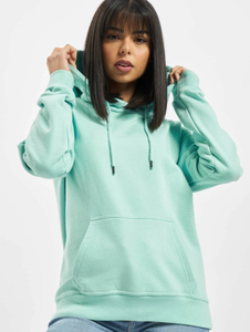 Sudadera con Capucha Verde Menta para Mujer, Estilo Casual, Color Sólido, 100% Algodón Felpa, Corte Regular, con Bolsillos Delanteros, para Otoño - Product Image 5