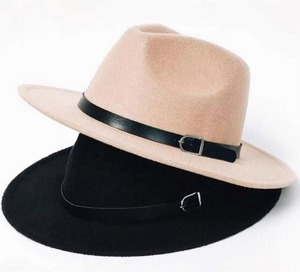 Chapeau Fedora unisexe en feutre de laine à large bord avec bande en cuir, ajustement réglable, idéal pour les fêtes, les voyages et les tenues décontractées ou professionnelles - Product Image 6