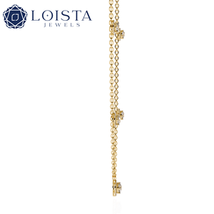 Collar de tenis DiamondX de oro macizo de 18 quilates con una hilera de diamantes, collar de compromiso de moda - Product Image 3