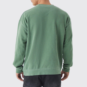 Sweat-shirt à col rond pour homme de qualité supérieure, en coton et polyester, molletonné, hiver, OEM, streetwear personnalisé, surdimensionné, uni, avec poche, respirant - Product Image 5