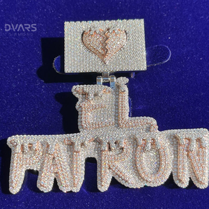 Colgante de Letra Personalizado con Moissanita, Plata de Ley 925, Joyería de Lujo Estilo Hip Hop, Amuleto con Nombre Personalizado - Product Image 5