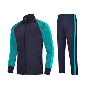 Ensemble de survêtement de football pour hommes, col montant zippé, tenue de jogging athlétique, vente en gros, logo personnalisé, vêtements de sport OEM - Product Image 2