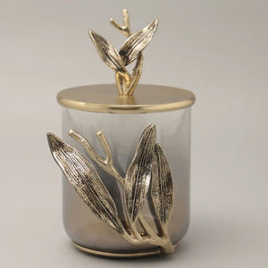 กระป๋องอะลูมิเนียมเคลือบทอง ดีไซน์สวยงาม สำหรับใช้ในครัว ดีไซน์ทันสมัย - Product Image 1