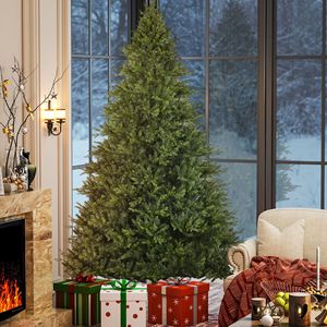 Albero di Natale Artificiale Pre-Illuminato da 210 cm con Supporto Pieghevole per Decorazioni Natalizie Casa e Ufficio - Product Image 2