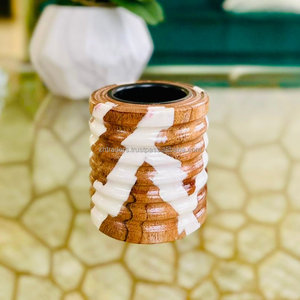 Résine élégante faite à la main avec incrustation en bois naturel Brûleur Bakhoor Porte-encens arabe de qualité supérieure pour les maisons du Ramadan et de l'Aïd Mubarak - Product Image 2