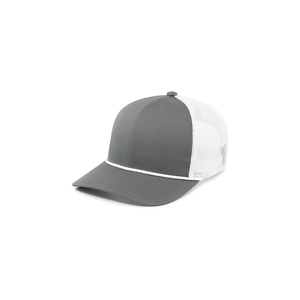 Gorra Trucker de Malla Gris Blanca de 6 Paneles, Ajustable, Unisex, Casual, para Primavera/Verano - Product Image 1