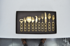 Ensemble de couverts de table pour décoration de mariage, couteaux à fromage, manches en forme d'étrier de cheval, 10 pièces dans un coffret cadeau de luxe, dernière collection - Product Image 6