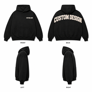 Sudadera con Capucha Oversize de Felpa Premium, Personalizada, con Bolsillos, Estilo Streetwear, Bordado, OEM, ODM, Marca Privada - Product Image 2