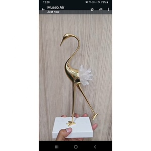 Sculptures de flamants roses en pierre de cristal naturelle de haute qualité, objet décoratif pour le bureau, décoration intérieure, sculptures d'oiseaux flamants roses - Product Image 5
