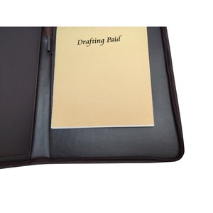 Manufacturer Office Genuine Leather Business Portfolio File Folder Padfolio Cards <b>Documents</b> Holder file Holder Custom Logo 2026 - Product Image 4
