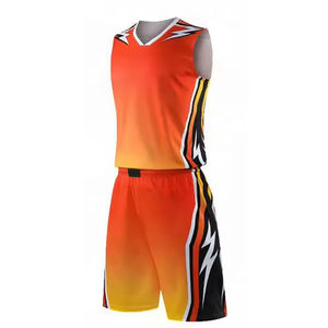 Basketball Uniform Adult Match Jersey Shorts Set Basketball Uniform Mesh <b>Panel</b> Jersey Shorts - Product Image 2