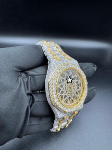 Montre ZAWO HOUSE en moissanite pour femme, vintage, analogique, en acier inoxydable, mouvement mécanique, style hip-hop, montre unique en argent - Product Image 5