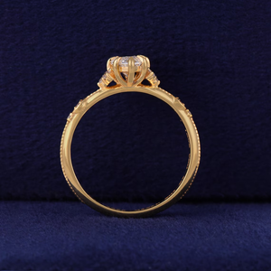 Bague de fiançailles classique en diamant taille marquise pour femme, or 14 carats, style solitaire, diamant de laboratoire certifié IGI - Product Image 4